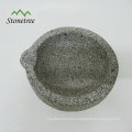 White & Gray Marble Mortar And Pestle